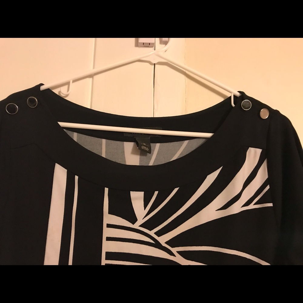 WHBM black and white dress.
